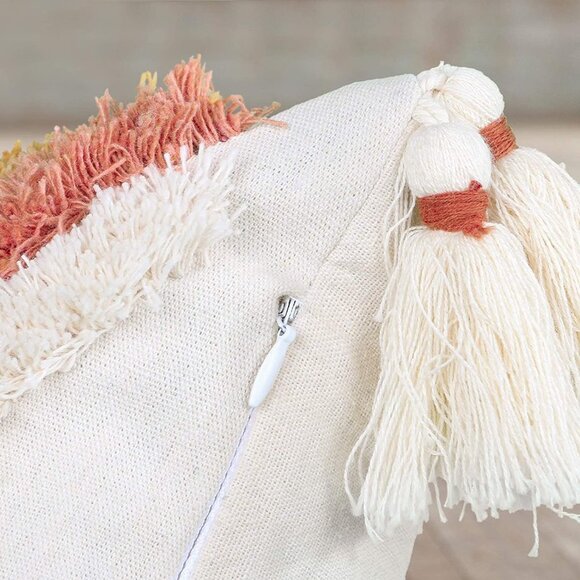 Pink/Orange Tassel Throw Pillow Covers 18x18, 12x20 Woven Tufted Living Room/Bed - Picture 7 of 16